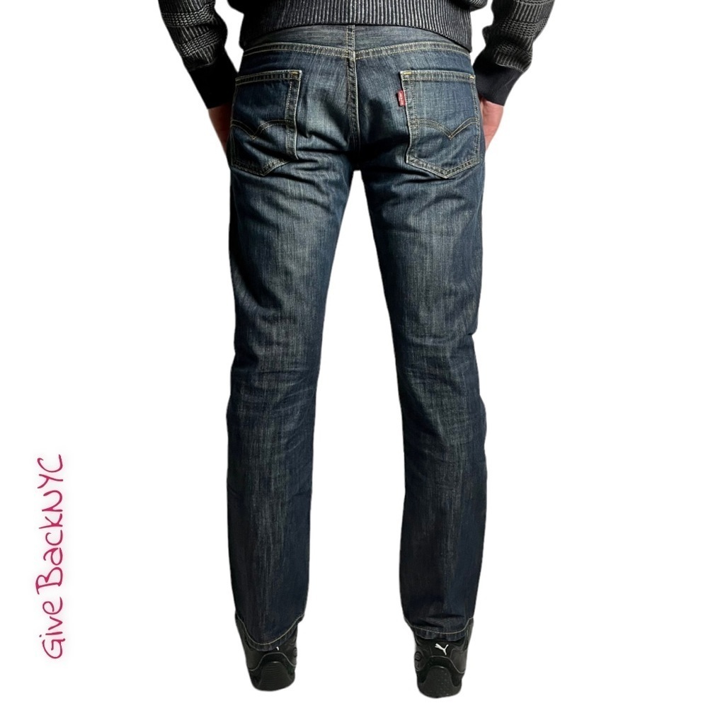 Levi's Men's Slim Straight Jeans - Dark Blue